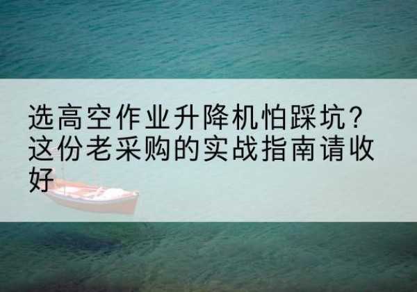 图木舒克高空作业升降机厂家推荐-选高空作业升降机怕踩坑？这份老采购的实战指南请收好